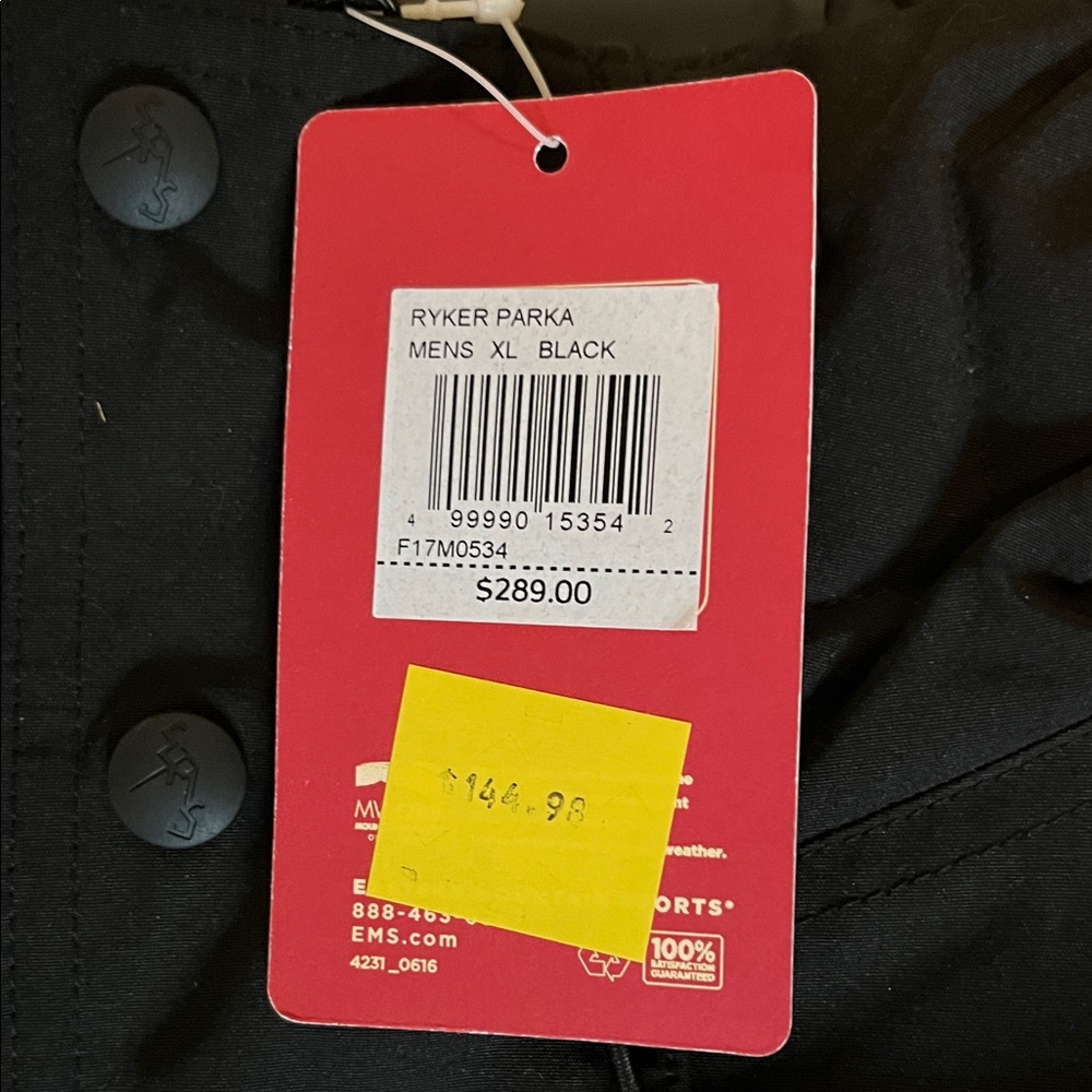 Eastern Mountain Sports Black Jacket with Red Tag - Picture 3 of 7